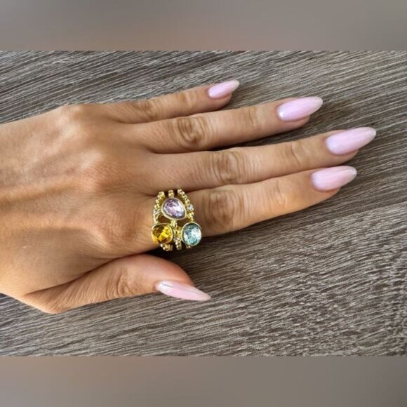 Statement Ring with colorful colors A1475 - Picture 3 of 5